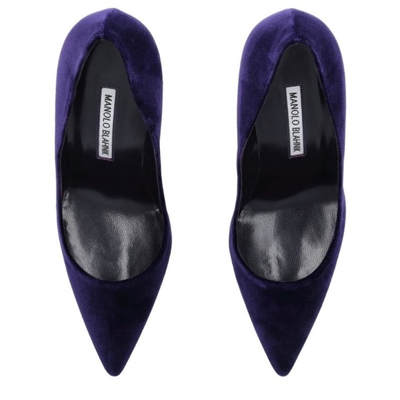 Manolo Blahnik BB Suede Pointed-Toe Pump, Purple Size - 37 - Picture 3 of 13